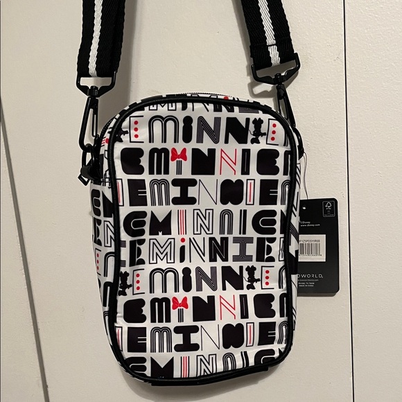 Bioworld Disney Minnie Mouse Black and Red Small Mini Messenger Bag Purse NWT - Picture 3 of 14